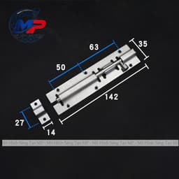 Chốt Gài Cửa Inox Khóa Cửa - Chắc Chắn, Bền Đẹp, Nhiều Kích Thước Lựa Chọn (Tặng kèm Vít) KHOA-15 4