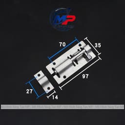 Chốt Gài Cửa Inox Khóa Cửa - Chắc Chắn, Bền Đẹp, Nhiều Kích Thước Lựa Chọn (Tặng kèm Vít) KHOA-15 3