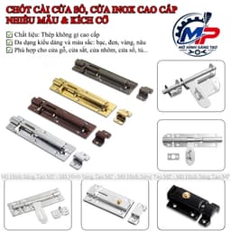 Chốt Cửa Inox Dạng Gài - Thiết Kế Nhỏ Gọn, Cố Định Cửa Tiện Lợi, Bền Chắc, Dễ Sử Dụng KHOA-16 2