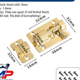 Chốt Cửa Inox Dạng Gài - Thiết Kế Nhỏ Gọn, Cố Định Cửa Tiện Lợi, Bền Chắc, Dễ Sử Dụng KHOA-16 7