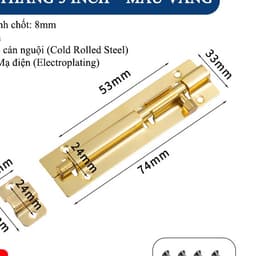 Chốt Cửa Inox Dạng Gài - Thiết Kế Nhỏ Gọn, Cố Định Cửa Tiện Lợi, Bền Chắc, Dễ Sử Dụng KHOA-16 8