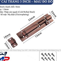 Chốt Cửa Inox Dạng Gài - Thiết Kế Nhỏ Gọn, Cố Định Cửa Tiện Lợi, Bền Chắc, Dễ Sử Dụng KHOA-16 6