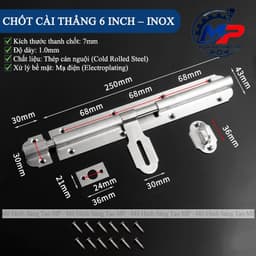Chốt Cửa Inox Dạng Gài - Thiết Kế Nhỏ Gọn, Cố Định Cửa Tiện Lợi, Bền Chắc, Dễ Sử Dụng KHOA-16 9