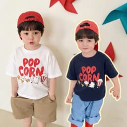 [9kg-100kg] SEE VN - Áo thun cho bé và người lớn Unisex in POPCORN VN form rộng vừa cotton 4 chiều Premium thoáng mát 1
