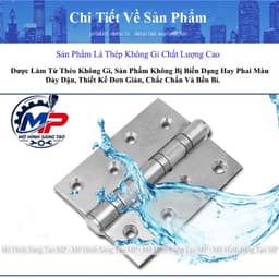 Bản Lề Lá Inox 304 - Kiểu Dáng Gọn Gàng, Chắc Chắn, Hỗ Trợ, Cửa Tiện Lợi (Tặng Kèm Ốc Vít) BL-01 7