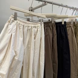 𝟏𝟒𝐚𝐦.𝐬𝐭𝐮𝐝𝐢𝐨 | Quần Dài Nữ Ống Rộng Dáng Phồng Xếp Ly Cạp Chun Chất Gió Nhăn Phong Cách Basic 9