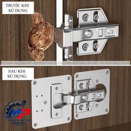 Miếng Inox Sửa Bản Lề - Giải Pháp Gia Cố Cửa Tủ Gọn Gàng, Chắc Chắn, Phù Hợp Tủ Gỗ, Nhựa Và Nhôm ̣̣(Tặng Kèm Vít 3x15mm) 7