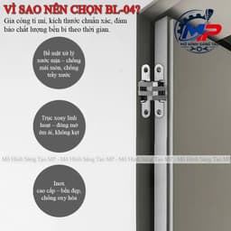 Bản Lề Chữ Thập Inox - Gắn Cánh Cửa Tủ Gọn Gàng, Chắc Chắn, Nhiều Size Dễ Lựa Chọn  BL-04 6