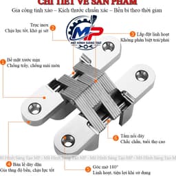 Bản Lề Chữ Thập Inox - Gắn Cánh Cửa Tủ Gọn Gàng, Chắc Chắn, Nhiều Size Dễ Lựa Chọn  BL-04 7