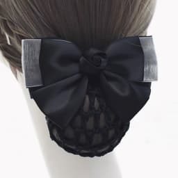 Kẹp búi tóc tỏi hình nơ Dubochic 10cm có lưới gọn gàng 6