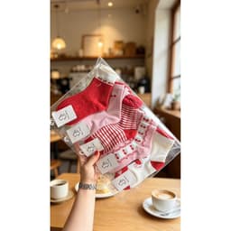 Set 5 Đôi/10 Đôi Tất Trẻ Em Cotton Cổ Cao, Tất Bé Gái Họa Tiết Cherry Dễ Thương, Size S M L 8
