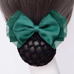 Kẹp búi tóc nữ Dubochic 10cm hình nơ có lưới nhiều màu 2