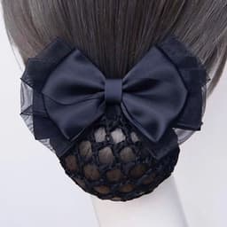 Kẹp búi tóc nữ Dubochic 10cm hình nơ có lưới nhiều màu 3