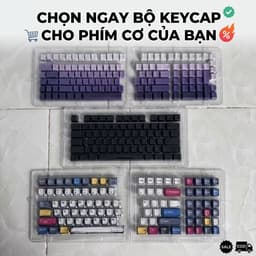 Keycap comic 109 Phím | Keycap Polar Contour Full Size 134 Phím | Profile Cherry |Kết Hợp Màu Gradient và Topographic 2