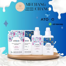 [GIÁ SIÊU TỐT -CHÍNH HÃNG] Nước giặt, nước xả cao cấp thuần chay ATONO2, thành phần 100% tự nhiên,pH trung tính, an toàn 3