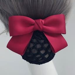 Kẹp tóc búi nơ lưới nhiều màu Dubochic 10cm thời trang công sở cuộn tóc gọn gàng 2
