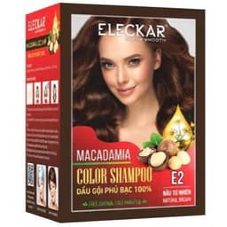 Dầu Gội Phủ Bạc Thảo Dược Macadamia Eleckar MOLLYHAIR Cao Cấp Phủ Bạc 100%, Nuôi Tóc Óng Ả Hộp/10gói (Bán Lẻ) 3