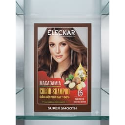 Dầu Gội Phủ Bạc Thảo Dược Macadamia Eleckar MOLLYHAIR Cao Cấp Phủ Bạc 100%, Nuôi Tóc Óng Ả Hộp/10gói (Bán Lẻ) 4