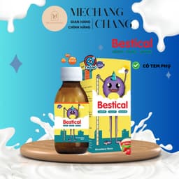 [CHÍNH HÃNG - DATE 2028] Canxi sinh học dạng nước Bestical bổ sung Canxi và vitamin d3k2 vị dâu chai 120m 3