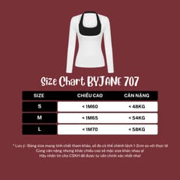 [ MỞ BÁN ] Áo Nữ Dài Tay Ôm Body Phối Màu Cổ Yếm Co Giãn Thời Trang BYJANE - 707 2
