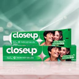 Kem Đánh Răng Closeup MOLLYHAIR Bạc Hà Thơm Mát Dài Lâu & Sạch Khuẩn 99% - Chính Hãng, Thơm Miệng Vượt Trội 230g 1