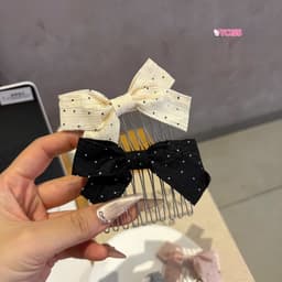 Lược cài tóc nơ hottrend kiểu Hàn Quốc, kiểu tóc công chúa bồng bềnh 4