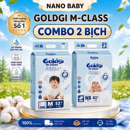 [ Chính Hãng ]COMBO 2 BỊCH Bỉm Dán/Quần Goldgi M-Class 2026 Điều Hoà Siêu Thoáng Cho Bé 1