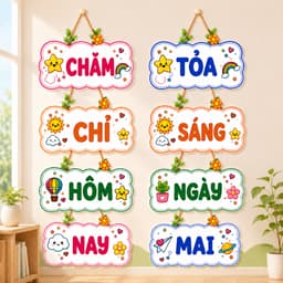 Khẩu hiệu trang trí lớp - Chăm chỉ hôm nay Tỏa sáng ngày mai , decal bóc dán bền đẹp 4