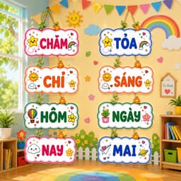 Khẩu hiệu trang trí lớp - Chăm chỉ hôm nay Tỏa sáng ngày mai , decal bóc dán bền đẹp 5