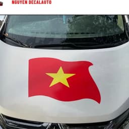 Mừng Kỷ Niệm Quốc Khánh 2/9 Decal Tem lá cờ hot trend,cờ tổ quốc , cờ phản quang, cờ tem thường.. SL 1 cái 1