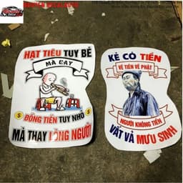 Tem xe tải - tem dán ô tô, . tem xe decal trang trí hot trend cặp tem dán hạt tiêu tuy bé mà cay 1