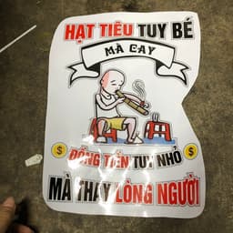 Tem xe tải - tem dán ô tô, . tem xe decal trang trí hot trend cặp tem dán hạt tiêu tuy bé mà cay 2