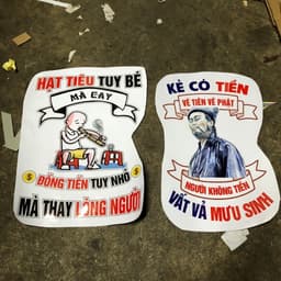 Tem xe tải - tem dán ô tô, . tem xe decal trang trí hot trend cặp tem dán hạt tiêu tuy bé mà cay 8