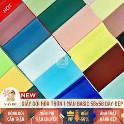 20 giấy gói hoa trơn 1 màu basic 58x58 dày form không thấm trang trí handmade DIY - Hoa Sáp Nhà Bơ 1