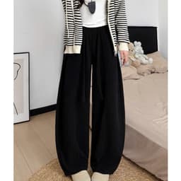 Quần ống rộng nữ dáng suông APT Unisex Chất liệu vải nhung tăm dày dặn kiểu dáng thoải mái năng động 6