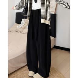 Quần ống rộng nữ dáng suông APT Unisex Chất liệu vải nhung tăm dày dặn kiểu dáng thoải mái năng động 5