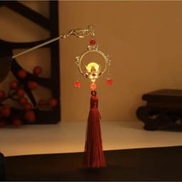 Trâm Cài Tóc Hoa Sen Đỏ Phong Cách Cổ Trang Trung Hoa – Trâm Tóc Tua Rua Đỏ Phụ Kiện Áo Dài, Chụp Ảnh 9