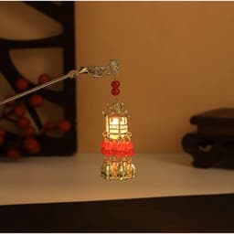 Trâm Cài Tóc Hoa Sen Đỏ Phong Cách Cổ Trang Trung Hoa – Trâm Tóc Tua Rua Đỏ Phụ Kiện Áo Dài, Chụp Ảnh 7
