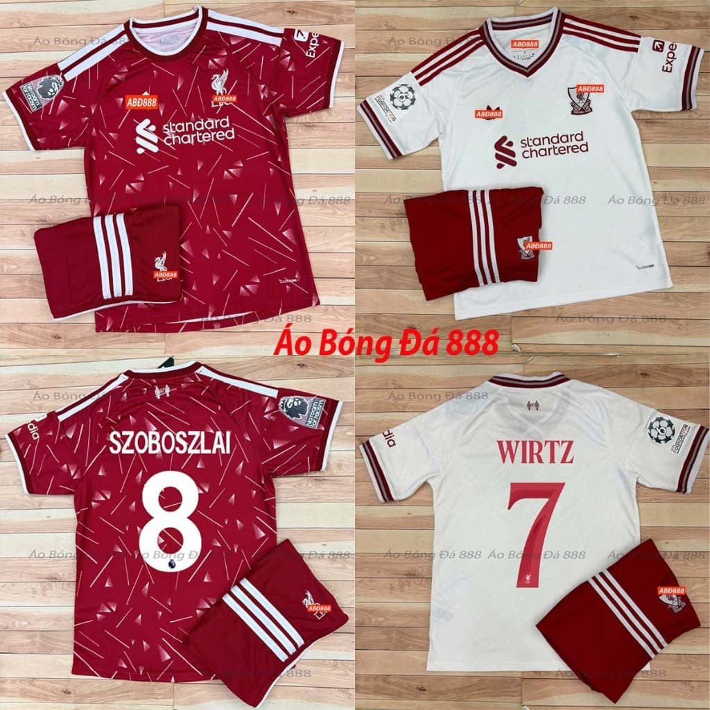 Bộ Quần Áo Bóng Đá CLB Liverpool Sân Nhà, Sân Khách 26/27 - Vải Thái Vẩy Rồng Cao Cấp