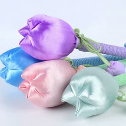 Búa Hoa Tulip Ngải Cứu Đấm Lưng Đả Thông Kinh Lạc Trang Trí Hoa Lụa 3