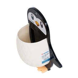 Hộp đựng bàn chải đánh răng, Khay dán tường nhựa hình chim cánh cụt đa năng, kèm miếng dán 7