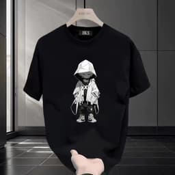Áo thun unisex 100% cotton, in họa tiết nhân vật truyện tranh Nhật, dáng rộng thoải mái mùa hè 1