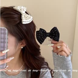Lược cài tóc nơ hottrend kiểu Hàn Quốc, kiểu tóc công chúa bồng bềnh 1