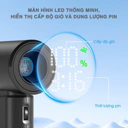 Quạt Tích Điện Cầm Tay BOMIDI MF02 - Tốc Độ Cao Làm Mát Siêu Nhanh 3