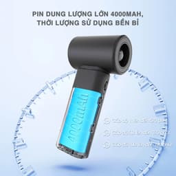 Quạt Tích Điện Cầm Tay BOMIDI MF02 - Tốc Độ Cao Làm Mát Siêu Nhanh 4