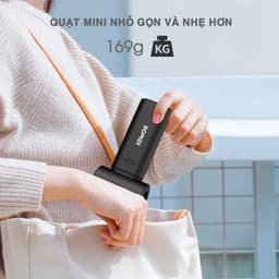 Quạt Tích Điện Cầm Tay BOMIDI MF02 - Tốc Độ Cao Làm Mát Siêu Nhanh 6