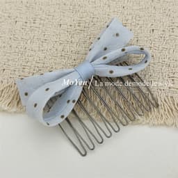 Lược cài  tóc chấm bi nơ phiên bản Hàn Quốc, phù hợp xuân hè 6