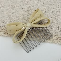 Lược cài  tóc chấm bi nơ phiên bản Hàn Quốc, phù hợp xuân hè 8