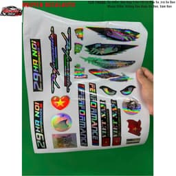 Combo 24 Tem dán xe, dán trang trí các vật dụng (0056) tem phản quang đổi màu combo 24 tem bao gồm 2 tem tỉnh tự chọn 1