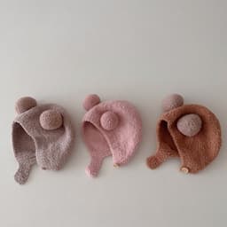 Nón/Mũ len tai gấu Teddy Bear PomPom đáng yêu cho bé, phù hợp mùa thu đông phong cách Hàn Quốc 4